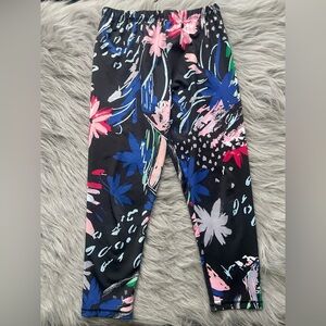 adidas Kids Black Floral Leggings